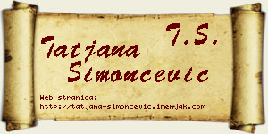 Tatjana Simončević vizit kartica